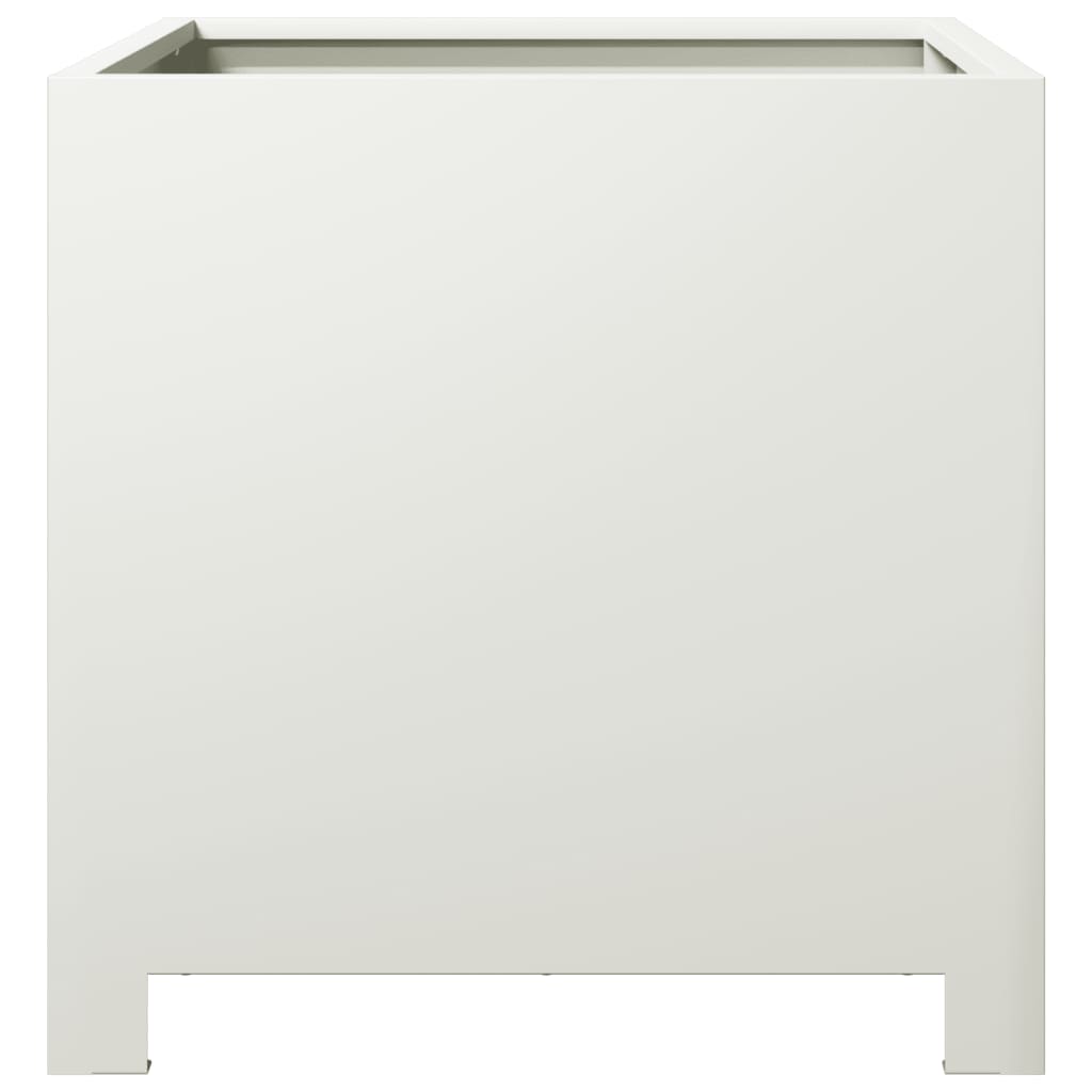 vidaXL Garden Planter White 40x40x40 cm Steel