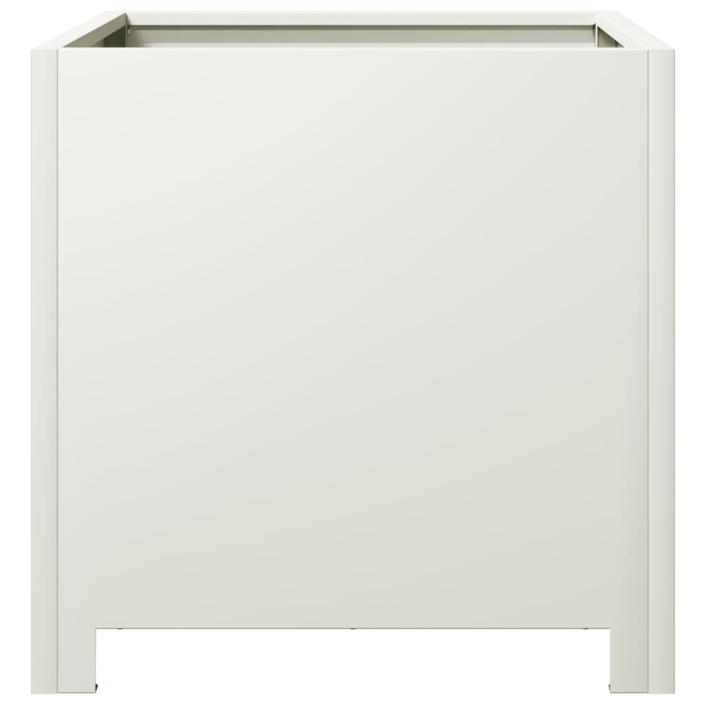 vidaXL Garden Planter White 40x40x40 cm Steel