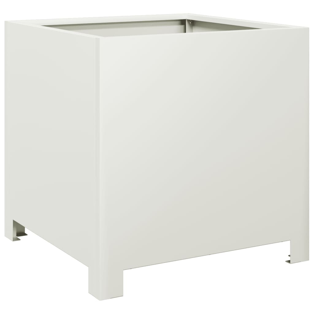 vidaXL Garden Planter White 40x40x40 cm Steel
