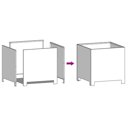 vidaXL Garden Planter 40x40x40 cm Stainless Steel