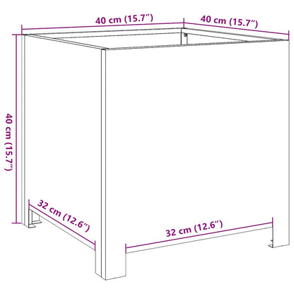 vidaXL Garden Planter 40x40x40 cm Galvanised Steel