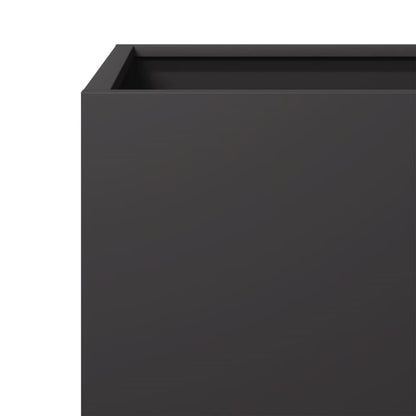 vidaXL Garden Planter Black 50x50x50 cm Steel