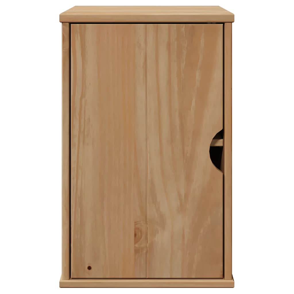 vidaXL Bathroom Wall Cabinet "OTTA" 35x30x55 cm Solid Wood Pine