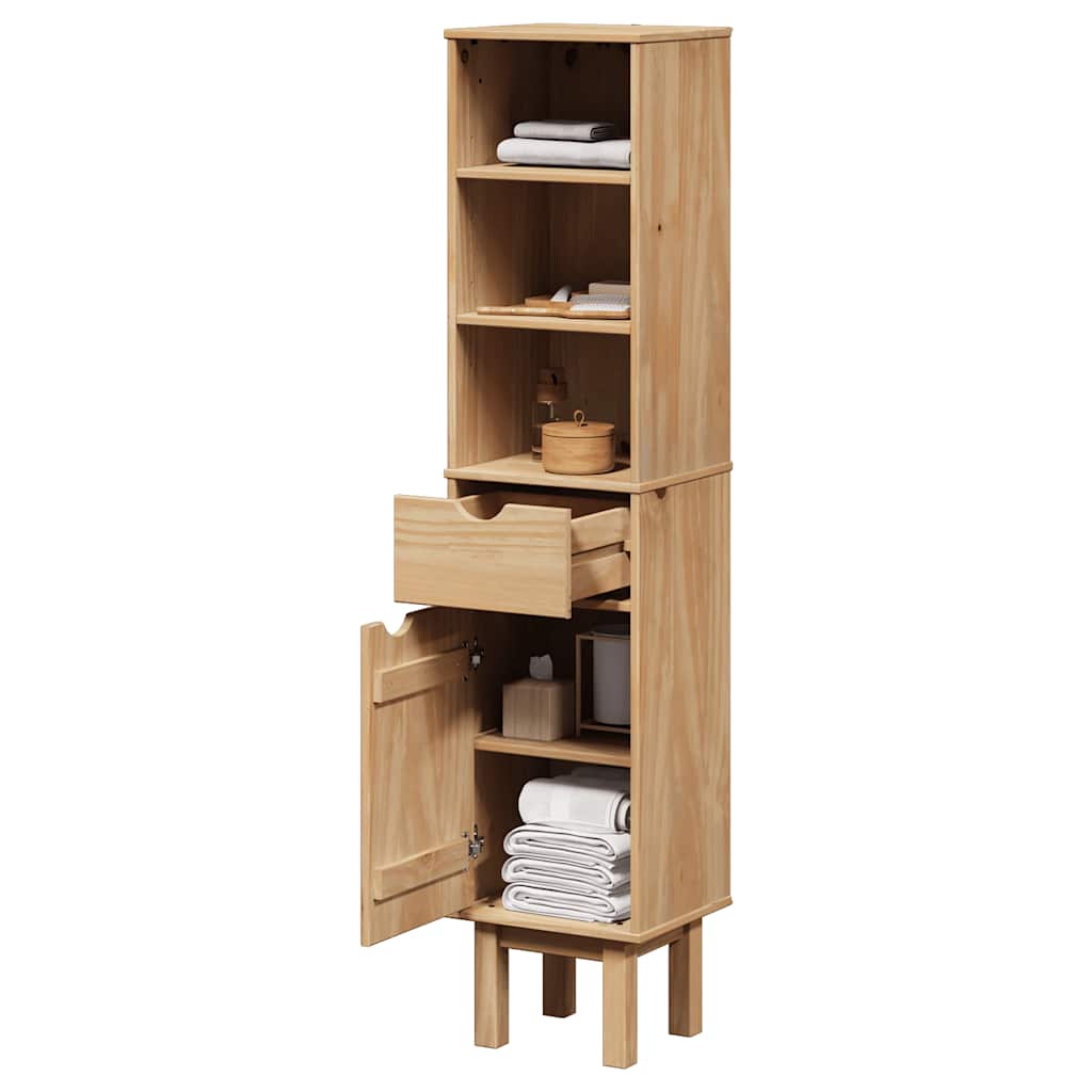 vidaXL Bathroom Cabinet OTTA 35x30x159 cm Solid Wood Pine