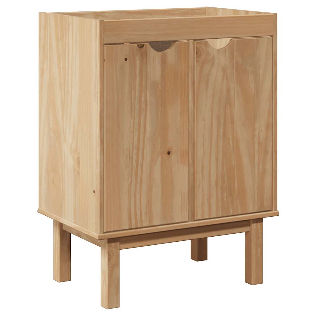 vidaXL Bathroom Sink Cabinet "OTTA" 59x40x80 cm Solid Wood Pine