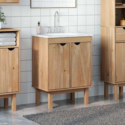 vidaXL Bathroom Sink Cabinet OTTA 59x40x80 cm Solid Wood Pine