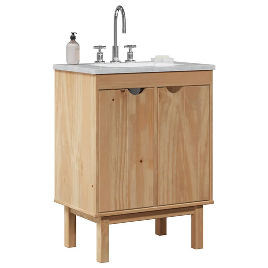 vidaXL Bathroom Sink Cabinet OTTA 59x40x80 cm Solid Wood Pine