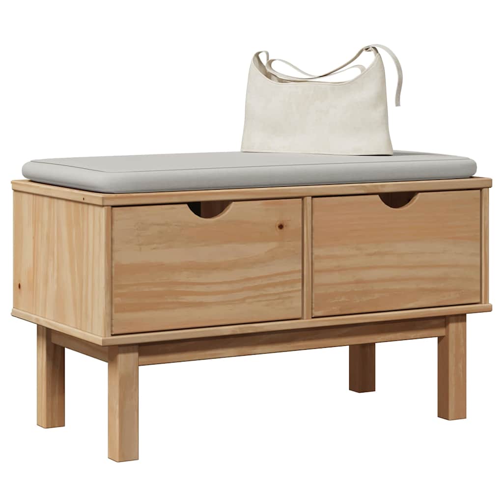 vidaXL Hallway Bench "OTTA" 80x40x45 cm Solid Wood Pine