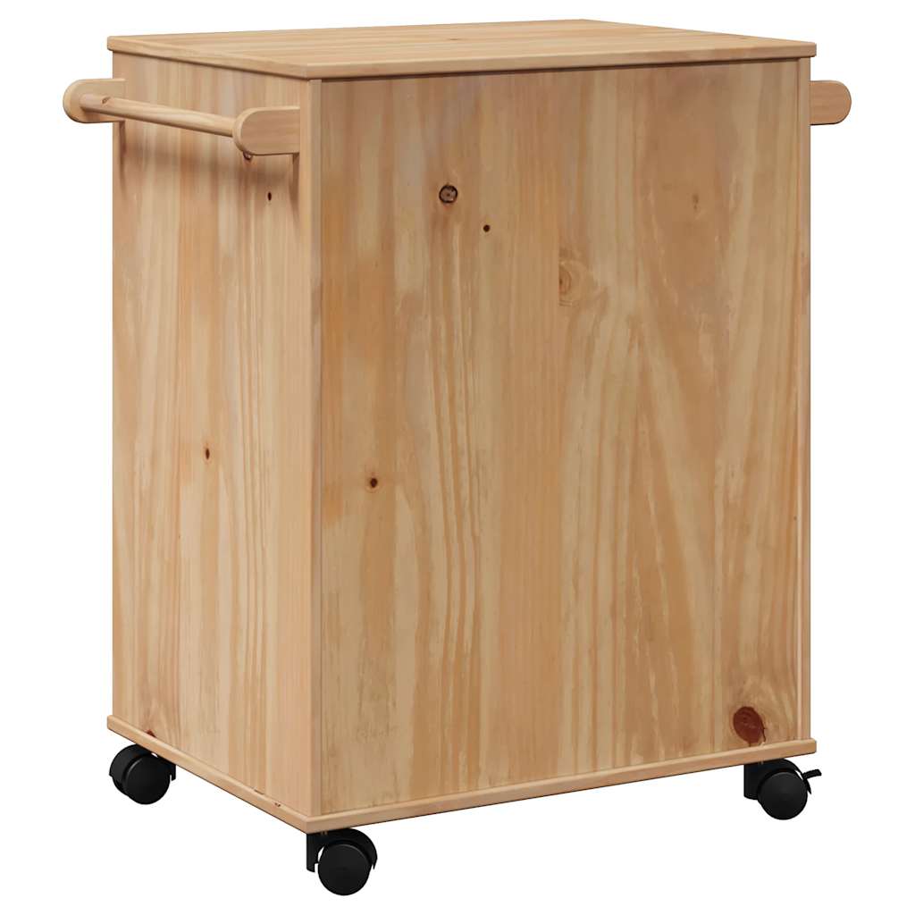 vidaXL Kitchen Trolley OTTA 59x45x80 cm Solid Wood Pine