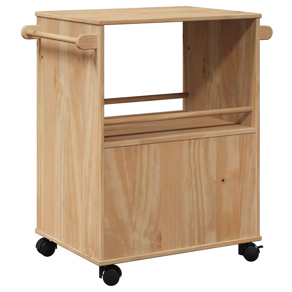 vidaXL Kitchen Trolley OTTA 59x45x80 cm Solid Wood Pine