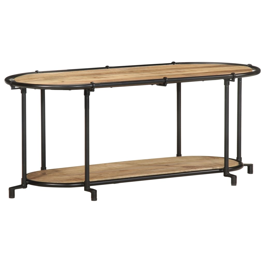 vidaXL TV Cabinet 100x42x40 cm Solid Wood Rough Mango