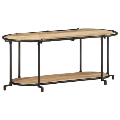 vidaXL TV Cabinet 100x42x40 cm Solid Wood Rough Mango