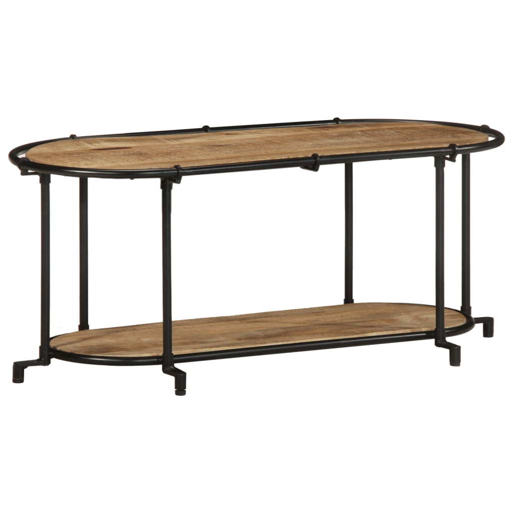 vidaXL TV Cabinet 100x42x40 cm Solid Wood Rough Mango