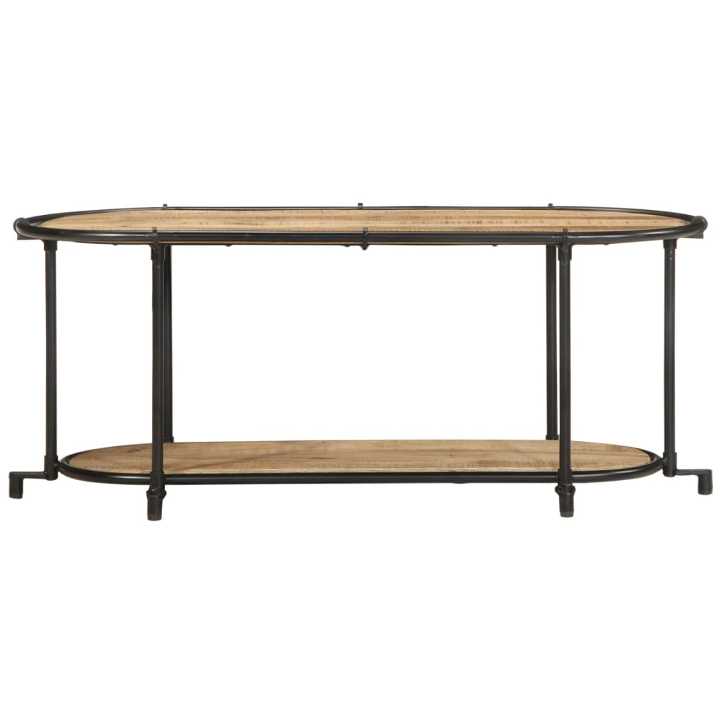 vidaXL TV Cabinet 100x42x40 cm Solid Wood Rough Mango