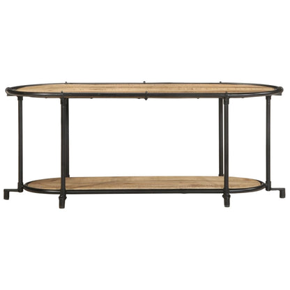 vidaXL TV Cabinet 100x42x40 cm Solid Wood Rough Mango