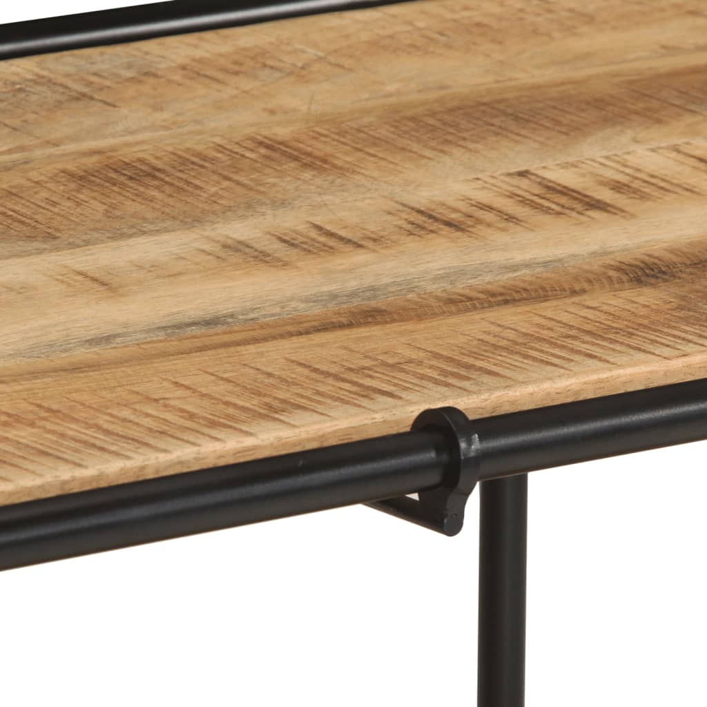 vidaXL TV Cabinet 100x42x40 cm Solid Wood Rough Mango