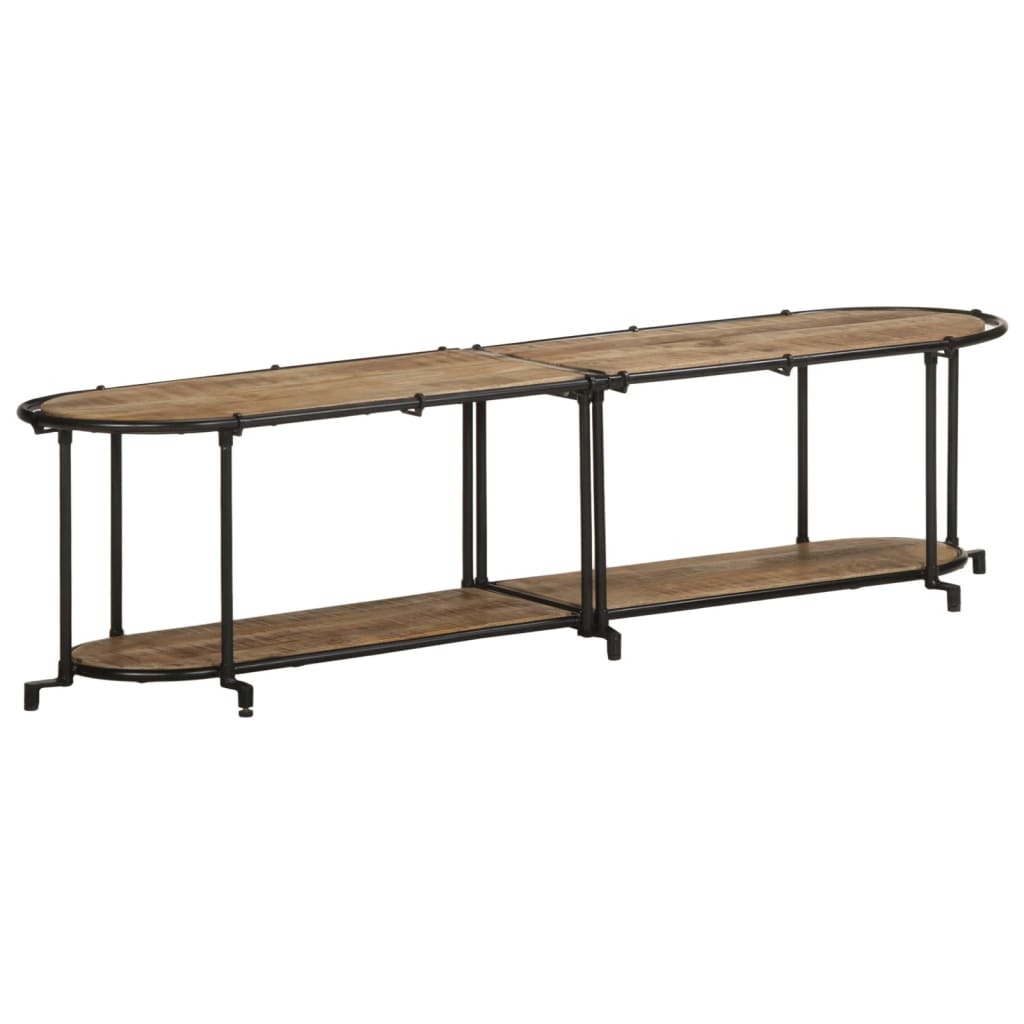 vidaXL TV Cabinet 160x42x40 cm Solid Wood Rough Mango