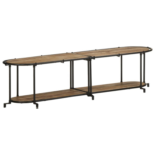 vidaXL TV Cabinet 160x42x40 cm Solid Wood Rough Mango