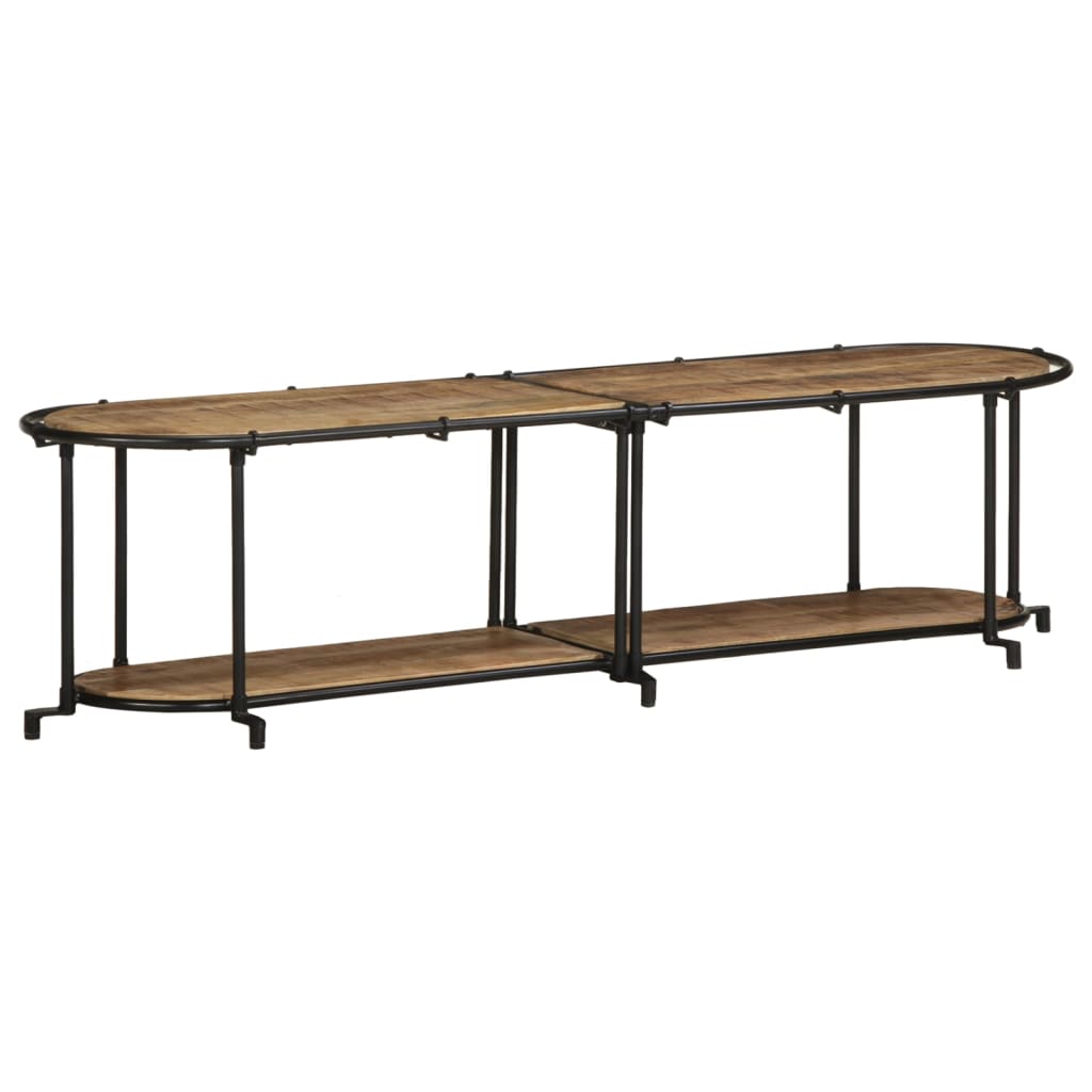 vidaXL TV Cabinet 160x42x40 cm Solid Wood Rough Mango