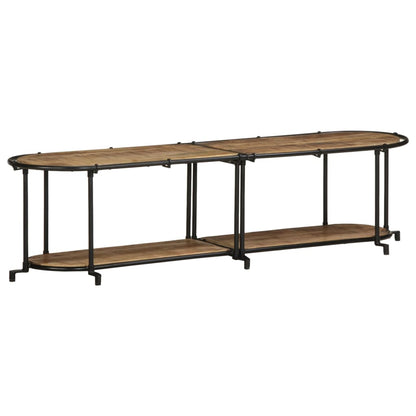vidaXL TV Cabinet 160x42x40 cm Solid Wood Rough Mango