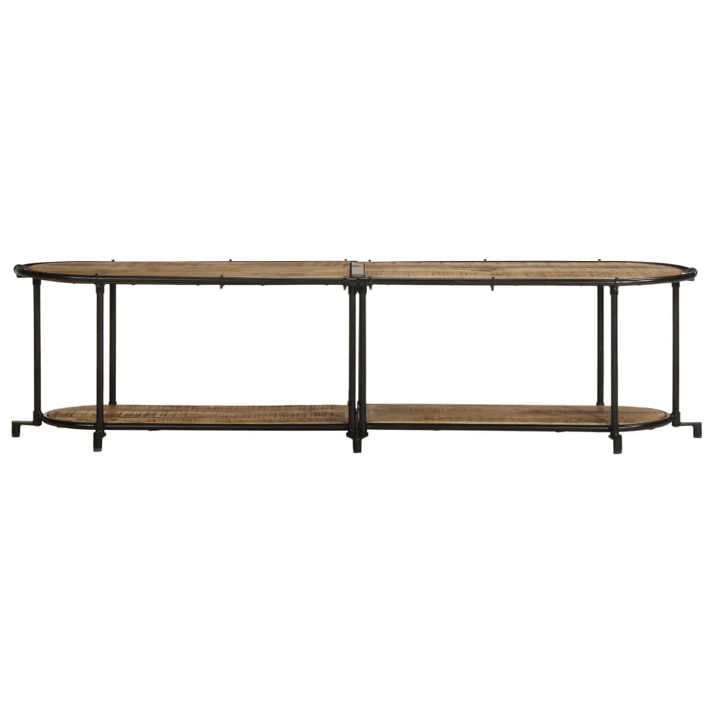 vidaXL TV Cabinet 160x42x40 cm Solid Wood Rough Mango