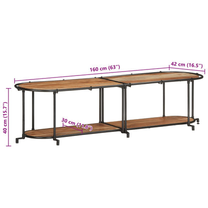 vidaXL TV Cabinet 160x42x40 cm Solid Wood Acacia
