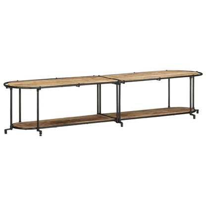 vidaXL TV Cabinet 200x42x40 cm Solid Wood Rough Mango