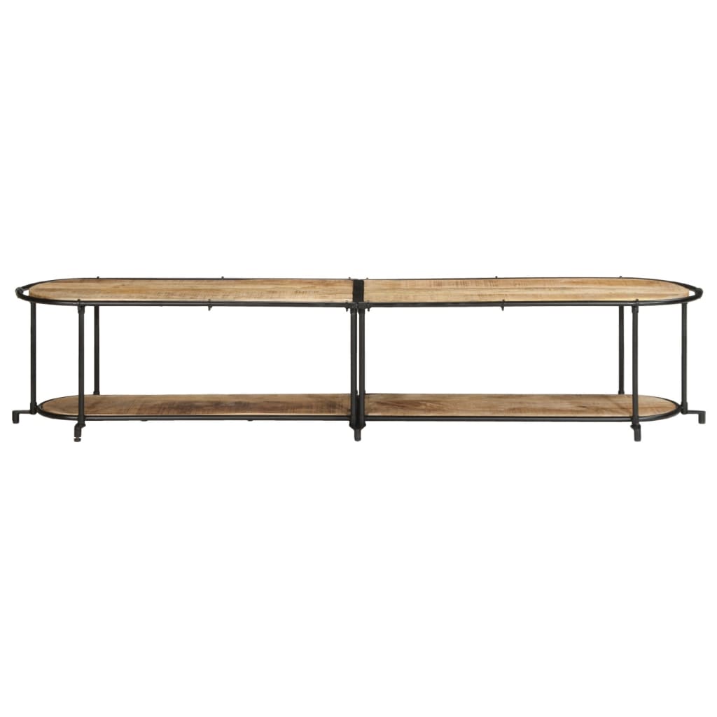 vidaXL TV Cabinet 200x42x40 cm Solid Wood Rough Mango