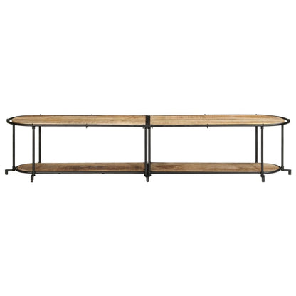 vidaXL TV Cabinet 200x42x40 cm Solid Wood Rough Mango