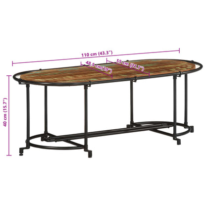 vidaXL Coffee Table 110x55x40 cm Solid Wood Reclaimed
