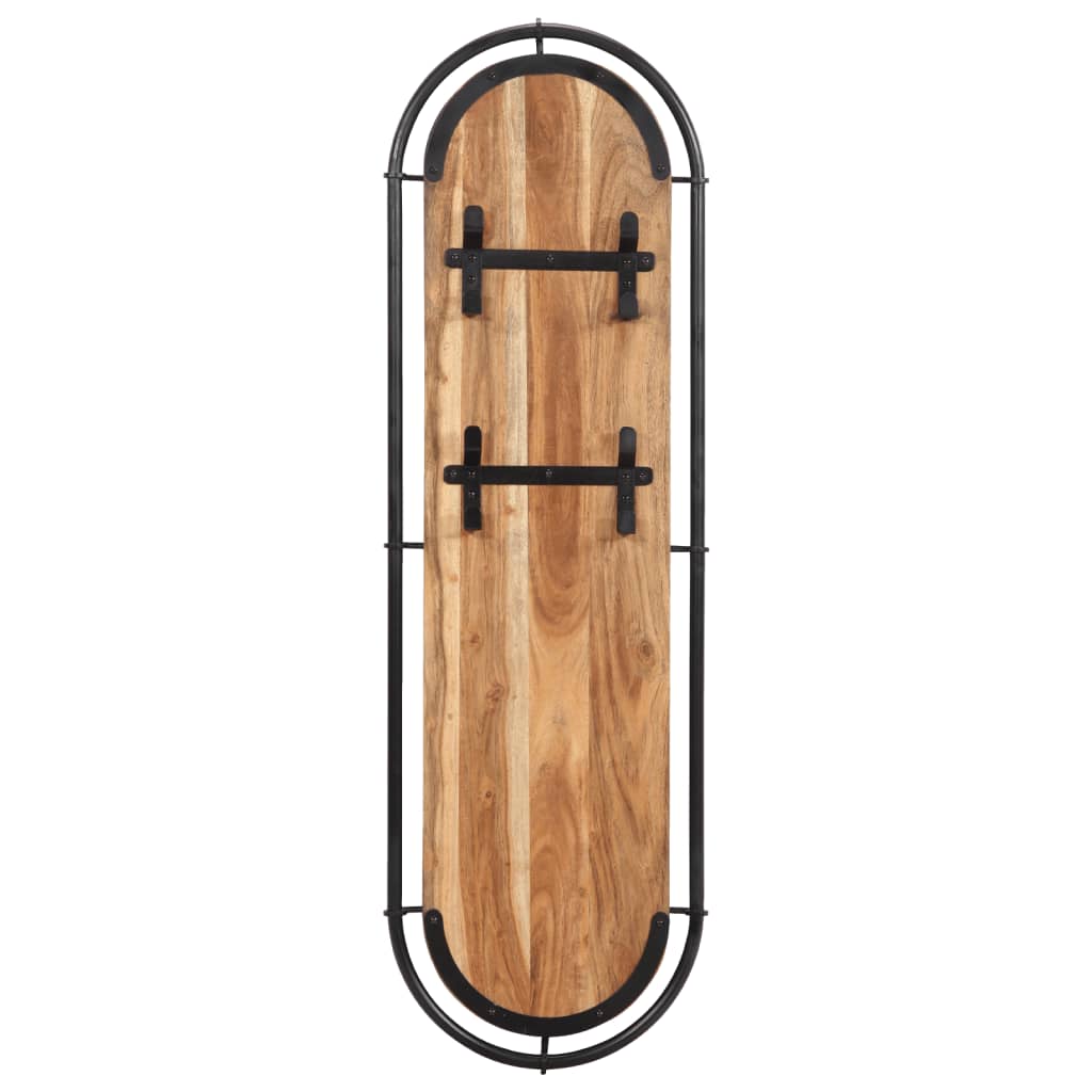 vidaXL Wall-mounted Coat Racks with 4 Hooks 2 pcs Solid Wood Acacia