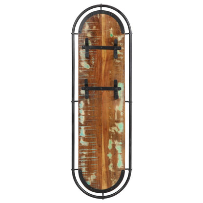 vidaXL Wall-mounted Coat Racks with 4 Hooks 2 pcs Solid Wood Reclaimed