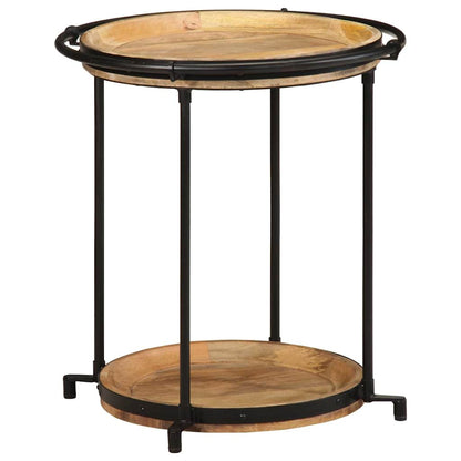 vidaXL Side Table Ø55x60 cm Solid Wood Mango