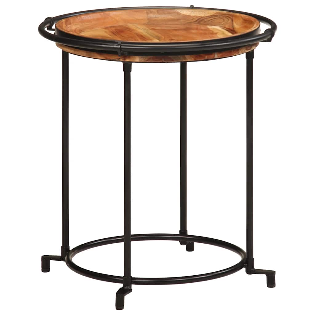 vidaXL 2 Piece Side Table Set Solid Wood Acacia