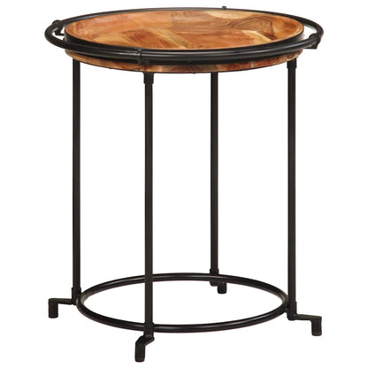 vidaXL 2 Piece Side Table Set Solid Wood Acacia