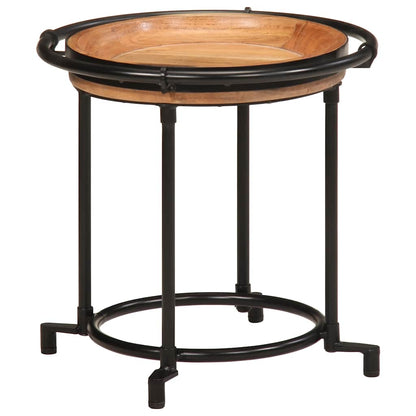 vidaXL 2 Piece Side Table Set Solid Wood Acacia