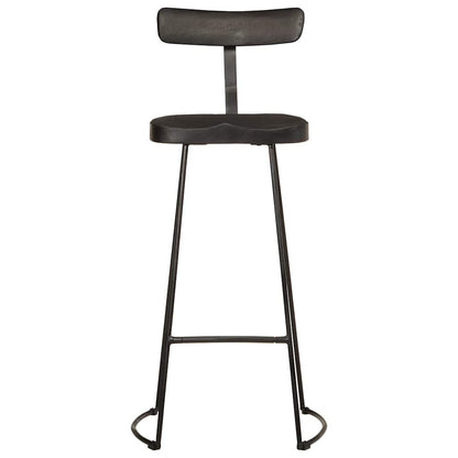 vidaXL Bar Stools 2 pcs Black 49x43x103 cm Solid Wood Mango