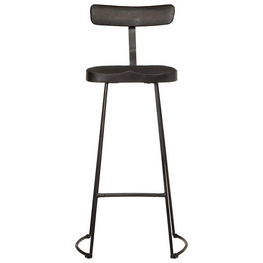 vidaXL Bar Stools 2 pcs Black 49x43x103 cm Solid Wood Mango