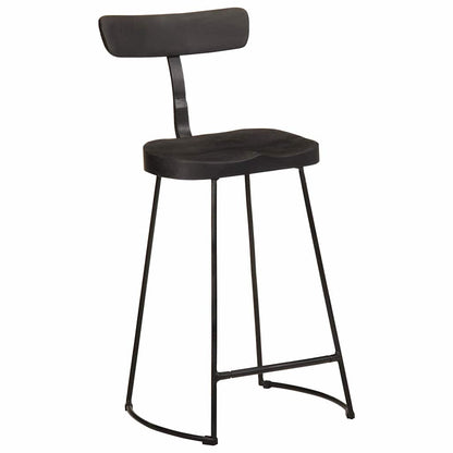vidaXL Bar Stools 2 pcs Black 49x43x88 cm Solid Wood Mango