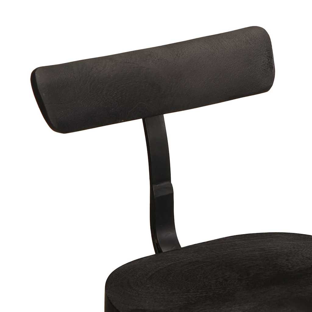 vidaXL Bar Stools 2 pcs Black 49x43x79 cm Solid Wood Mango