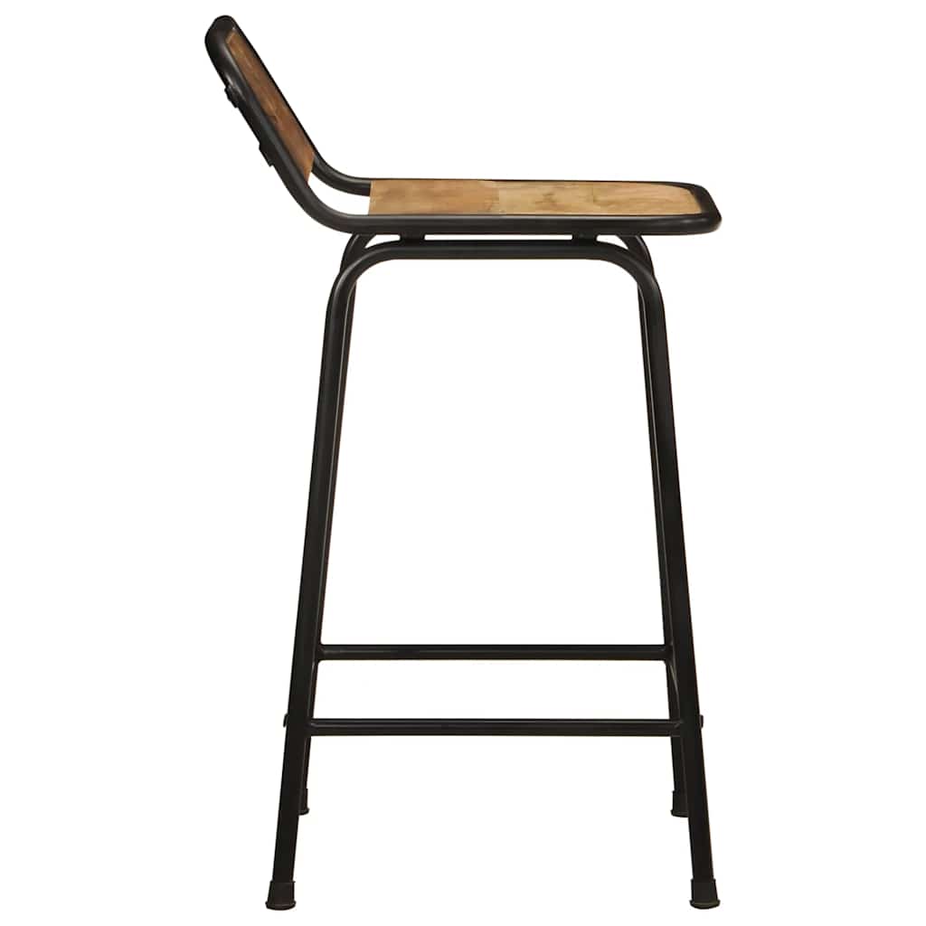 vidaXL Bar Stools 4 pcs 46x35,5x80 cm Solid Wood Rough Mango