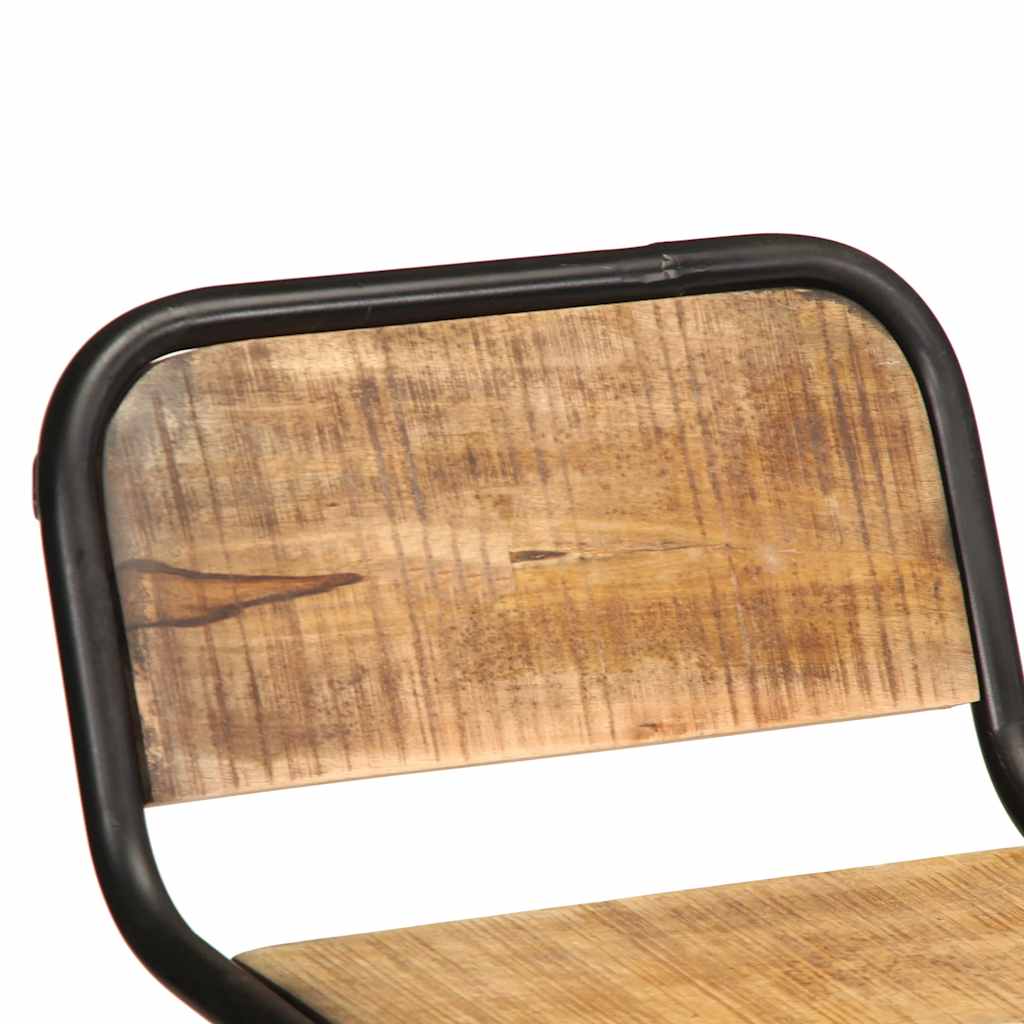 vidaXL Bar Stools 4 pcs 46x35,5x80 cm Solid Wood Rough Mango