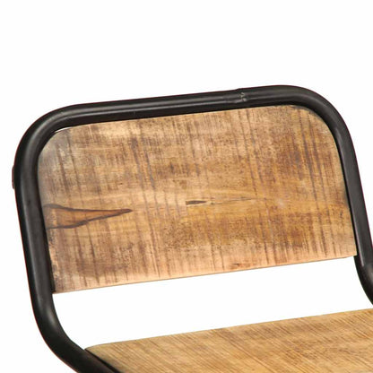 vidaXL Bar Stools 4 pcs 46x35,5x80 cm Solid Wood Rough Mango