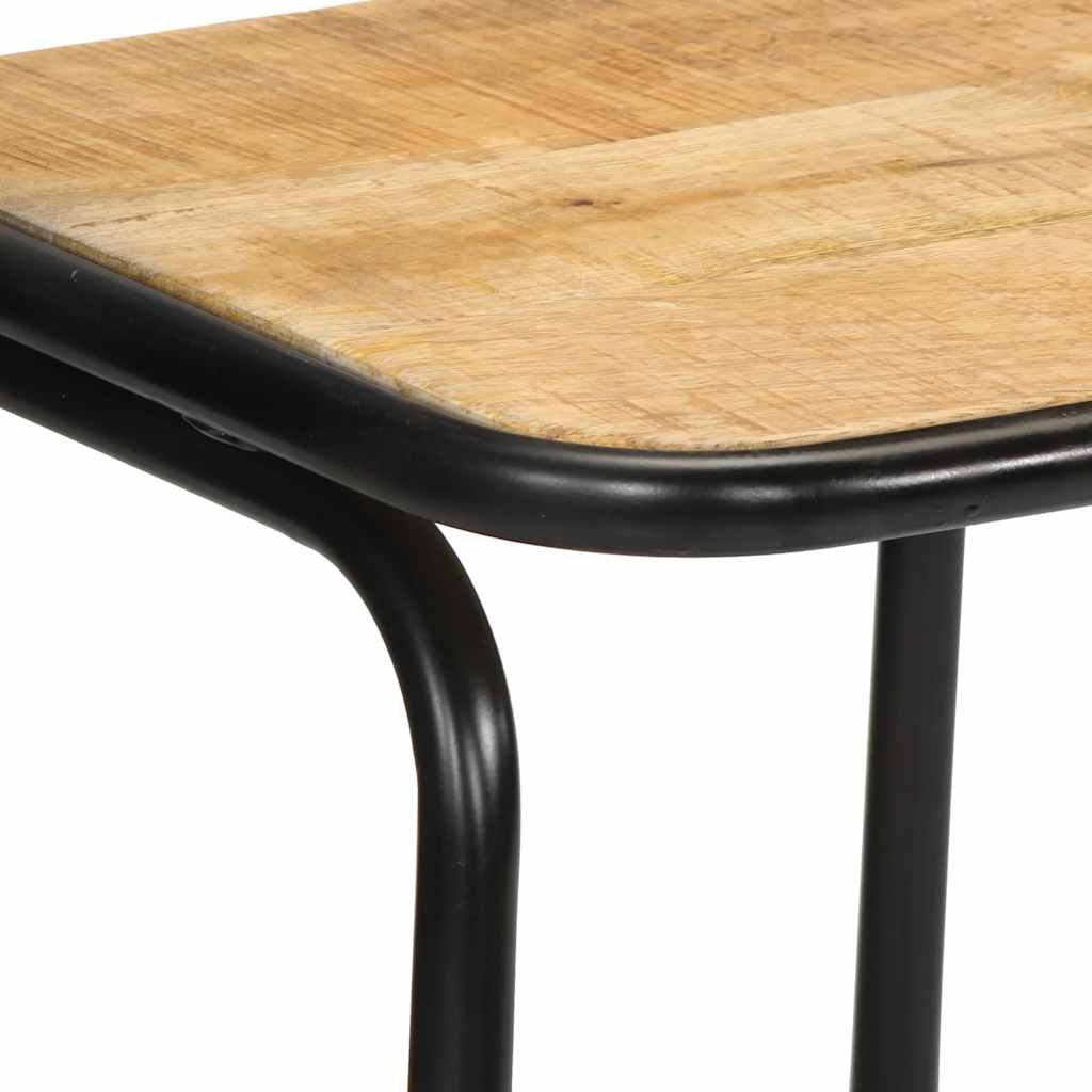 vidaXL Bar Stools 4 pcs 46x35,5x80 cm Solid Wood Rough Mango