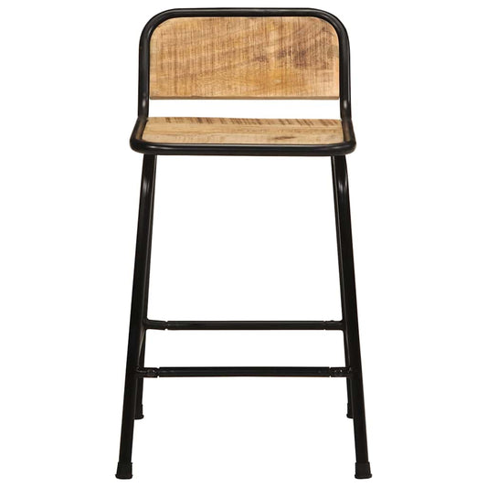 vidaXL Bar Stools 4 pcs 46x35,5x70 cm Solid Wood Rough Mango