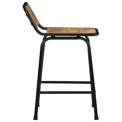vidaXL Bar Stools 4 pcs 46x35,5x70 cm Solid Wood Rough Mango