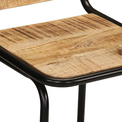 vidaXL Bar Stools 4 pcs 46x35,5x70 cm Solid Wood Rough Mango