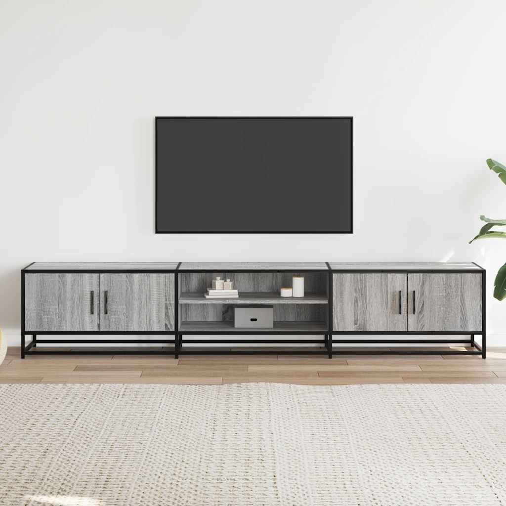 vidaXL TV Cabinet Grey Sonoma 210x35x41 cm Engineered Wood