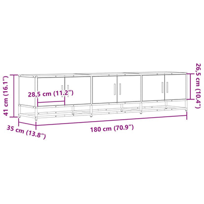 vidaXL TV Cabinet Sonoma Oak 180x35x41 cm Engineered Wood