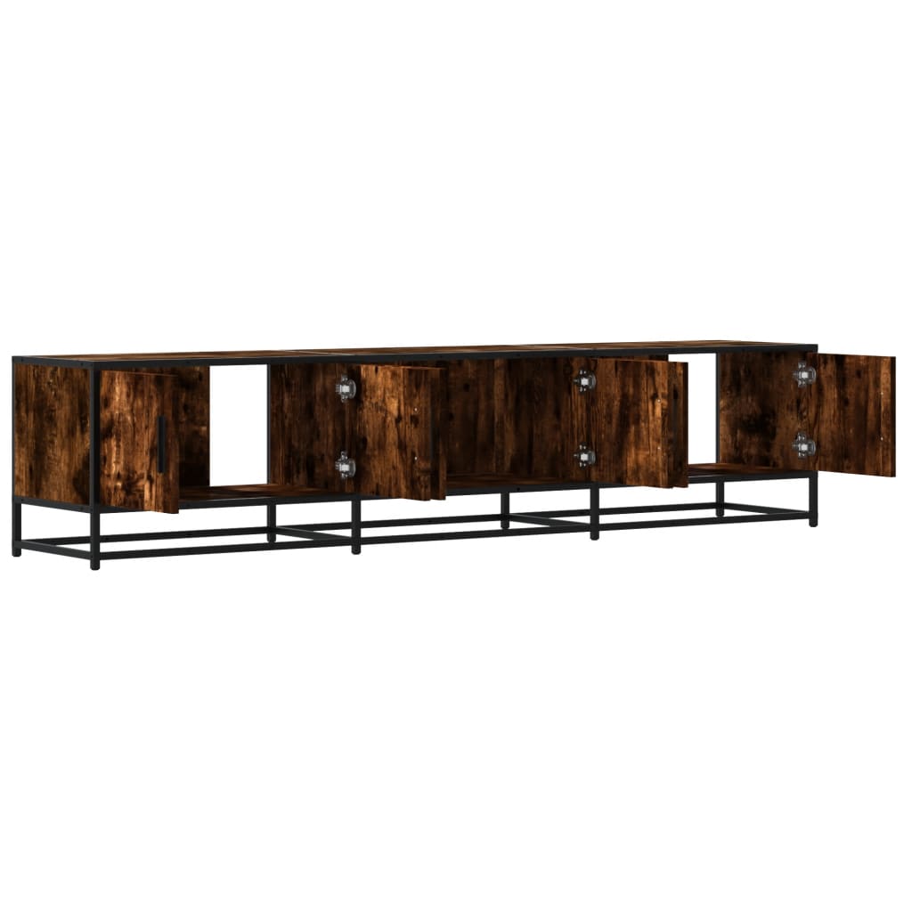 vidaXL TV Cabinet Smoked Oak 180x35x41 cm Engineered Wood